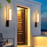 Modern Arc LED Outdoor Sconce IP65 Waterproof Stainless Steel Landscape Garden Wall Light