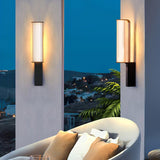 Modern Arc LED Outdoor Sconce IP65 Waterproof Stainless Steel Landscape Garden Wall Light