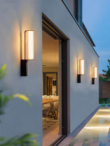 Modern Arc LED Outdoor Sconce IP65 Waterproof Stainless Steel Landscape Garden Wall Light