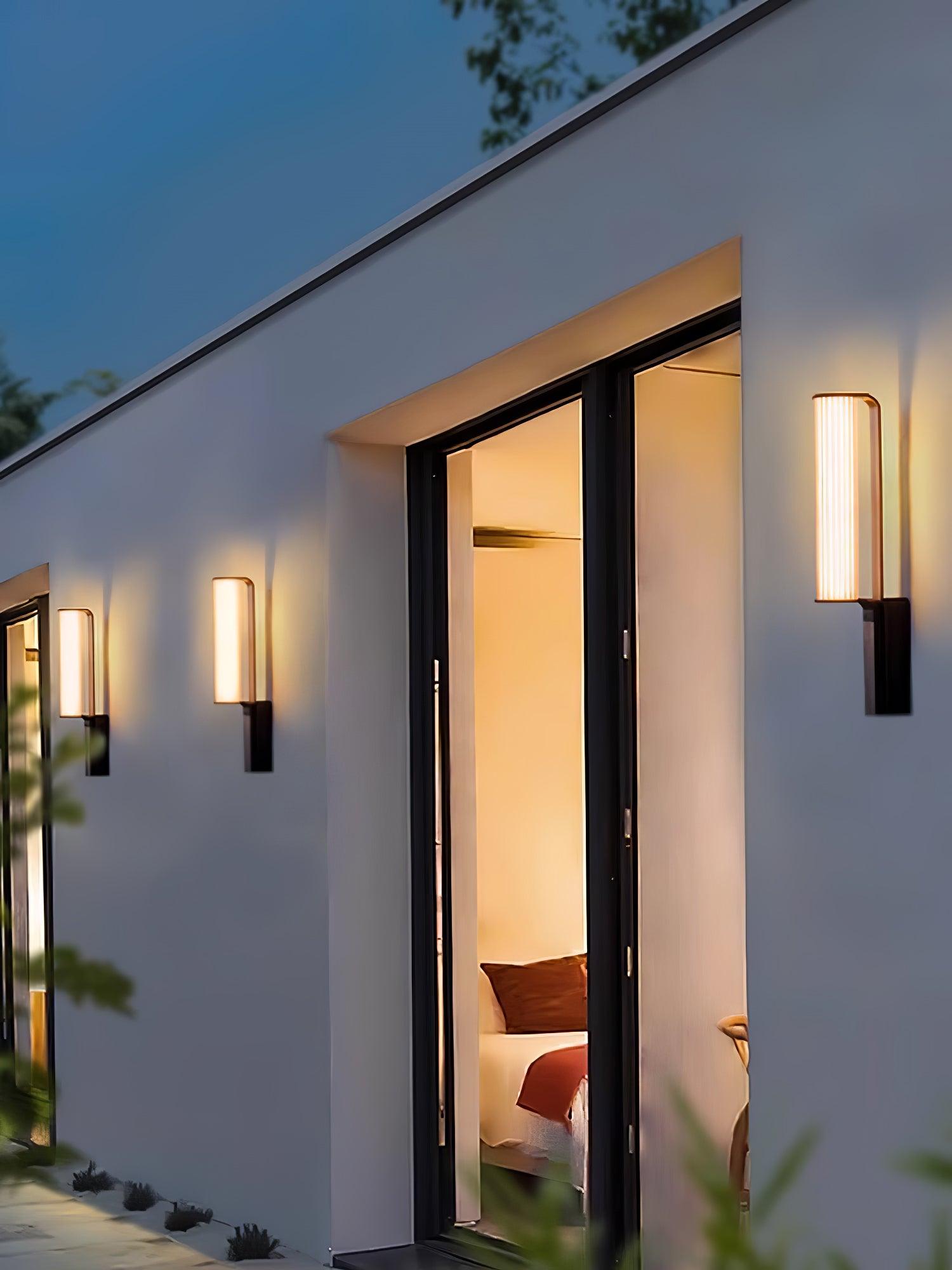 Modern Arc LED Outdoor Sconce IP65 Waterproof Stainless Steel Landscape Garden Wall Light