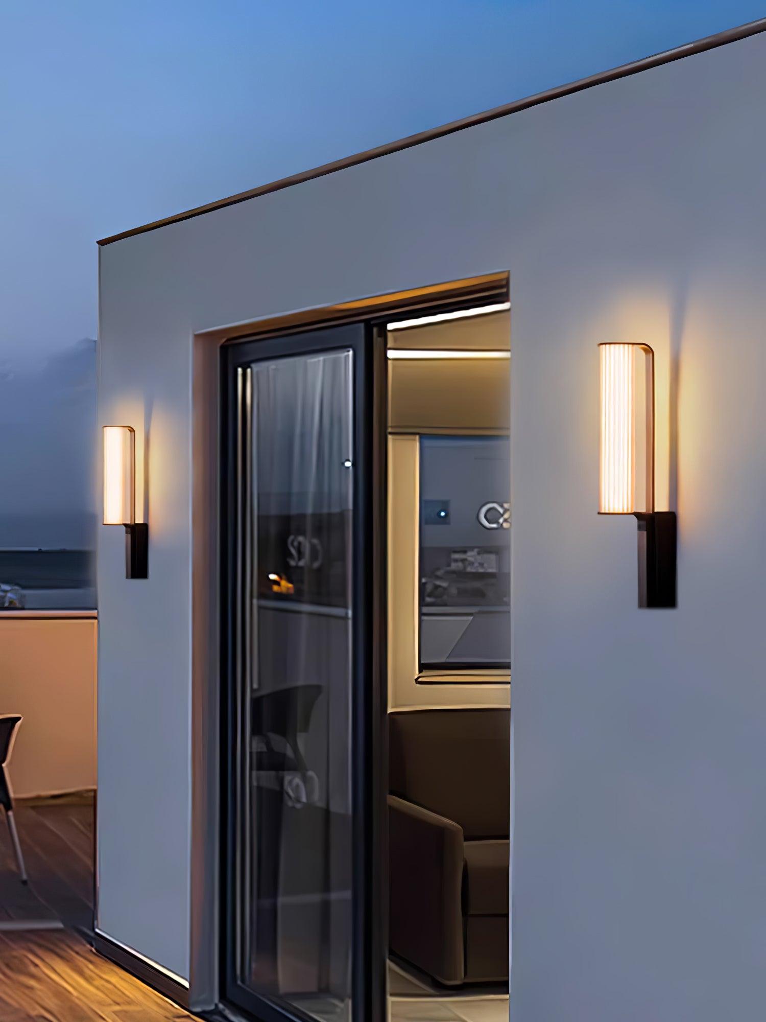 Modern Arc LED Outdoor Sconce IP65 Waterproof Stainless Steel Landscape Garden Wall Light