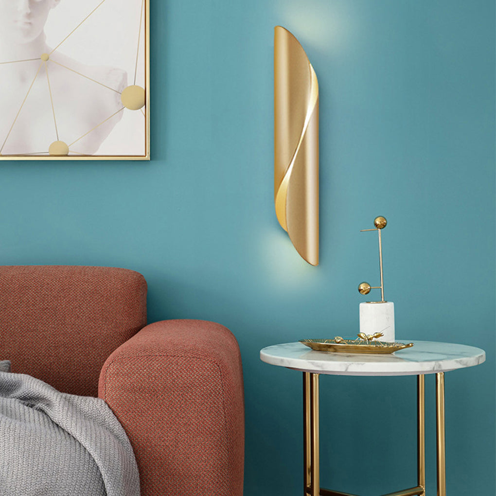 Modern Arc Metal Wall Sconce Industrial Style Bedside Lamp for Living Room