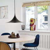 Modern Arch Shaped Metal Semi Pendant Light for Dining Table and Kitchen