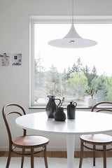 Modern Arch Shaped Metal Semi Pendant Light for Dining Table and Kitchen