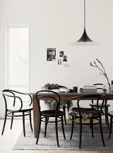 Modern Arch Shaped Metal Semi Pendant Light for Dining Table and Kitchen