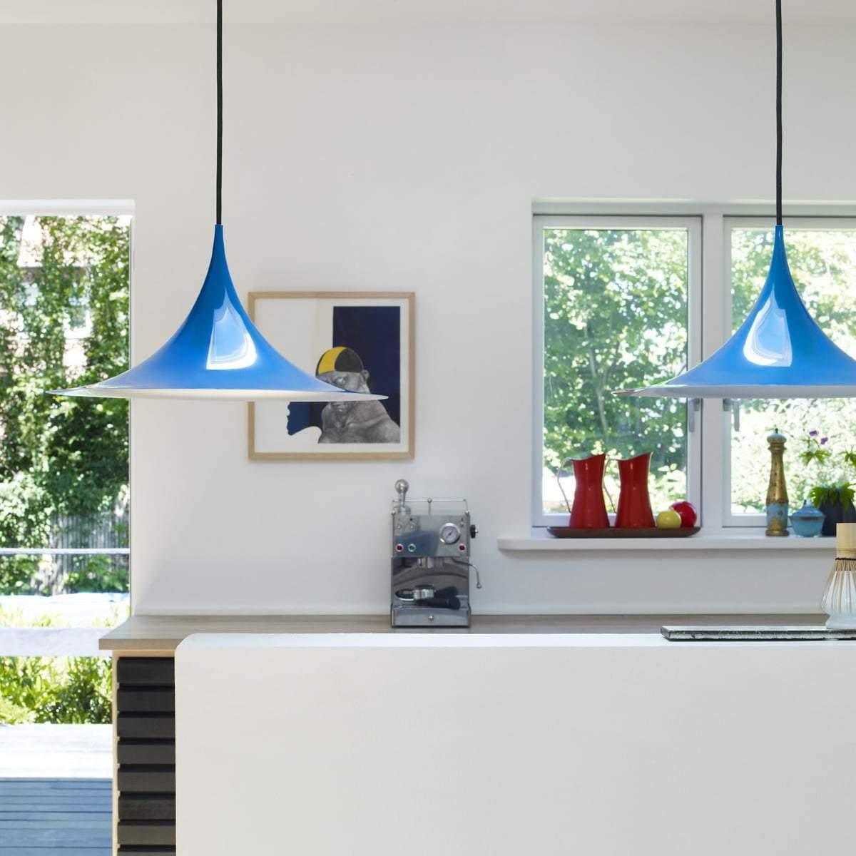 Modern Arch Shaped Metal Semi Pendant Light for Dining Table and Kitchen