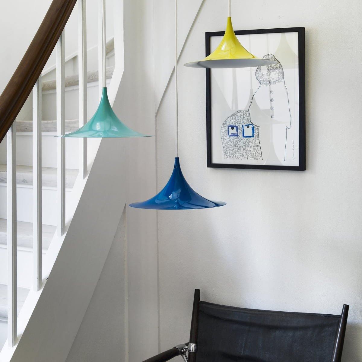 Modern Arch Shaped Metal Semi Pendant Light for Dining Table and Kitchen