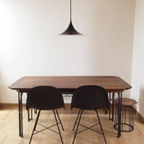 Modern Arch Shaped Metal Semi Pendant Light for Dining Table and Kitchen