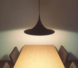 Modern Arch Shaped Metal Semi Pendant Light for Dining Table and Kitchen