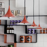 Modern Arch Shaped Metal Semi Pendant Light for Dining Table and Kitchen
