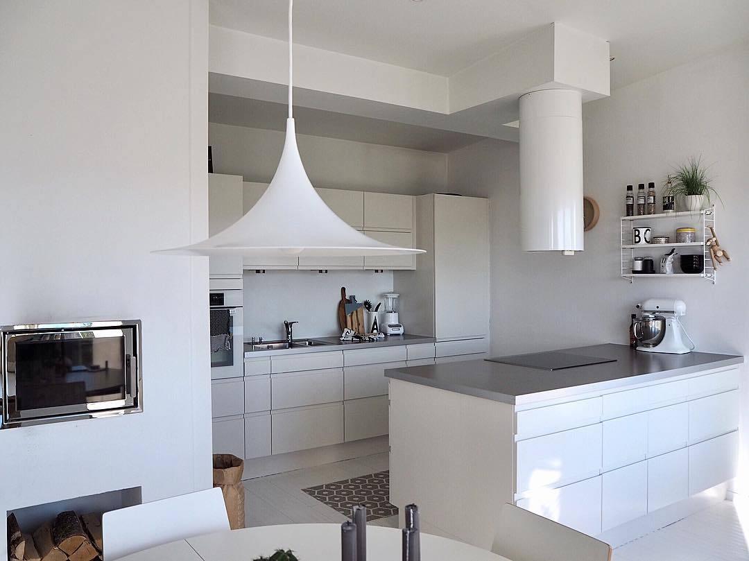 Modern Arch Shaped Metal Semi Pendant Light for Dining Table and Kitchen