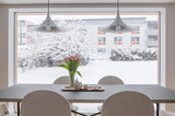 Modern Arch Shaped Metal Semi Pendant Light for Dining Table and Kitchen