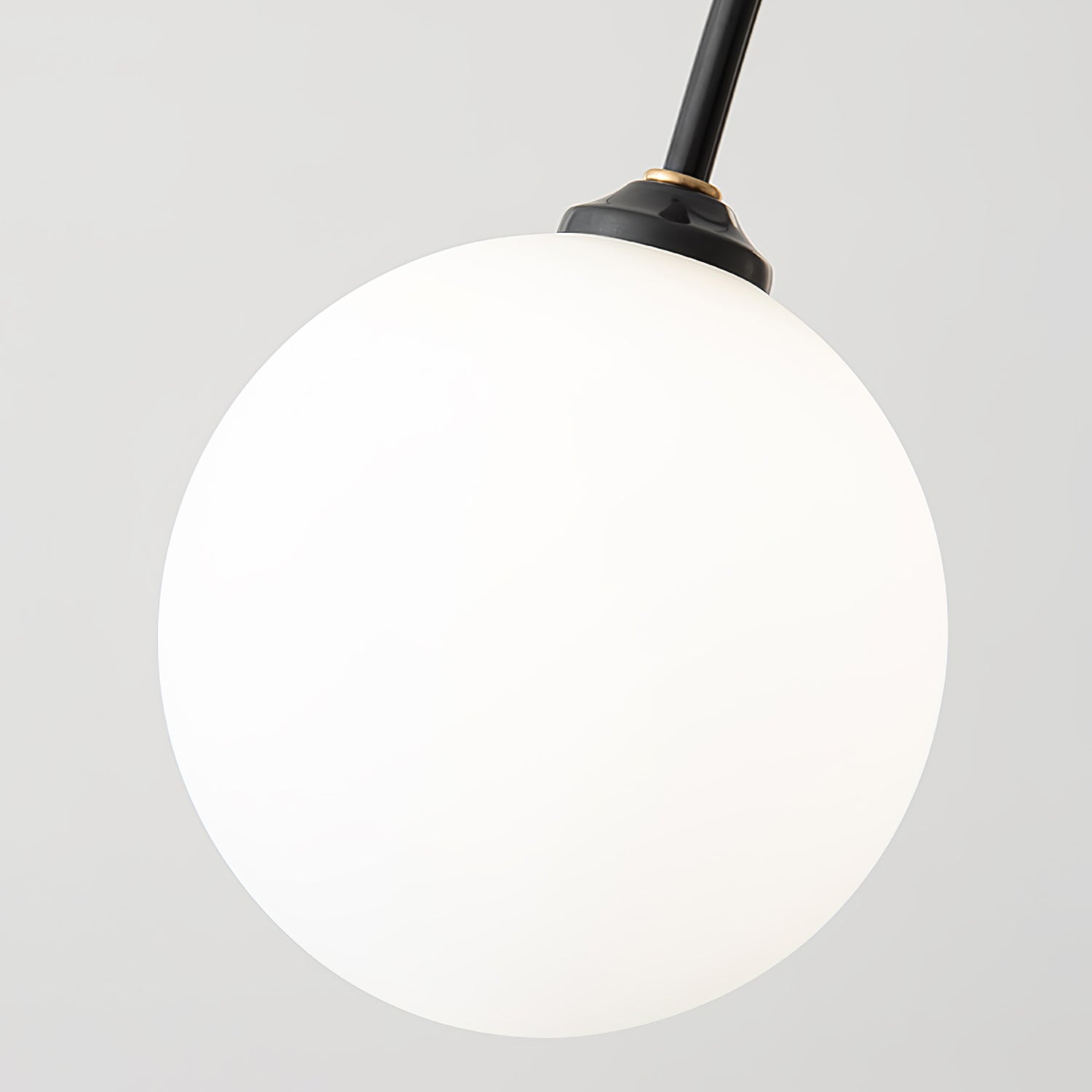Modern Arched Glass Globe Chandelier Gold and White Mid Century Pendant Light