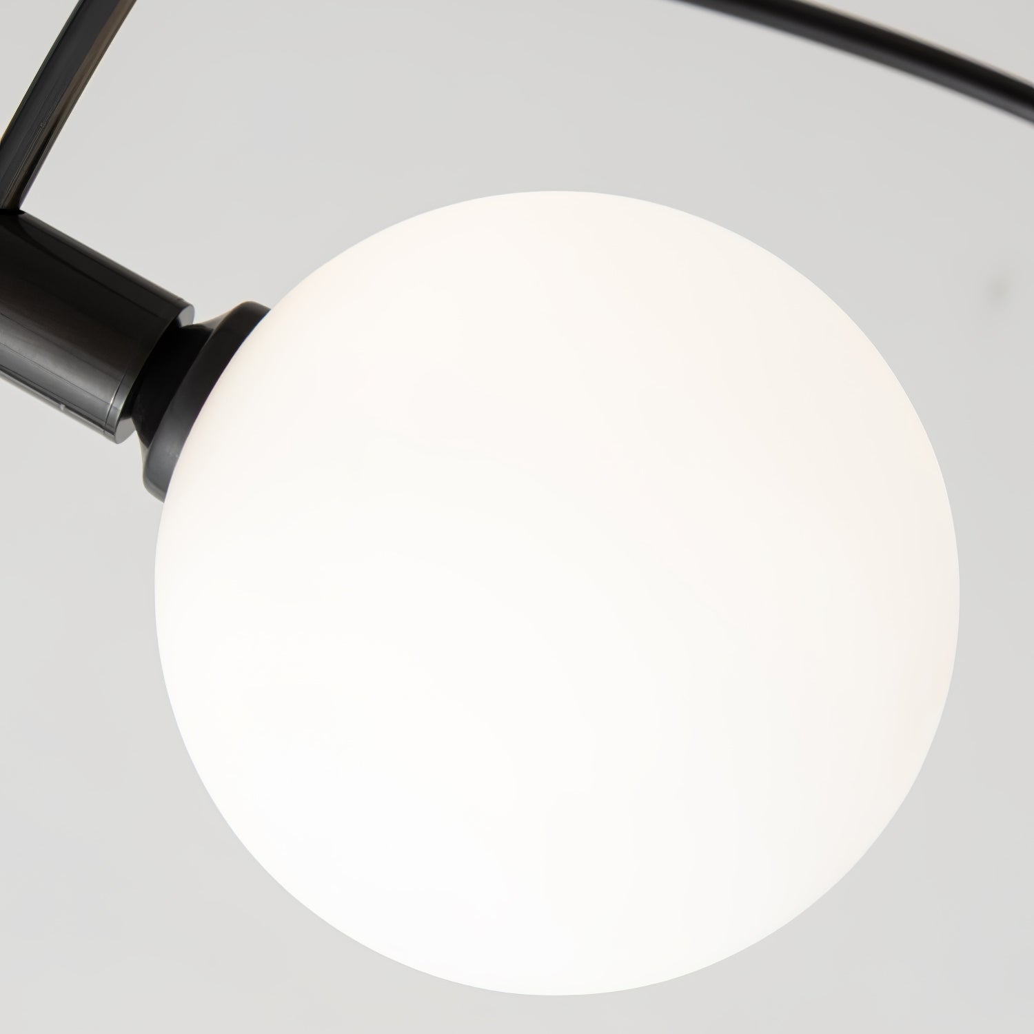 Modern Arched Glass Globe Chandelier Gold and White Mid Century Pendant Light