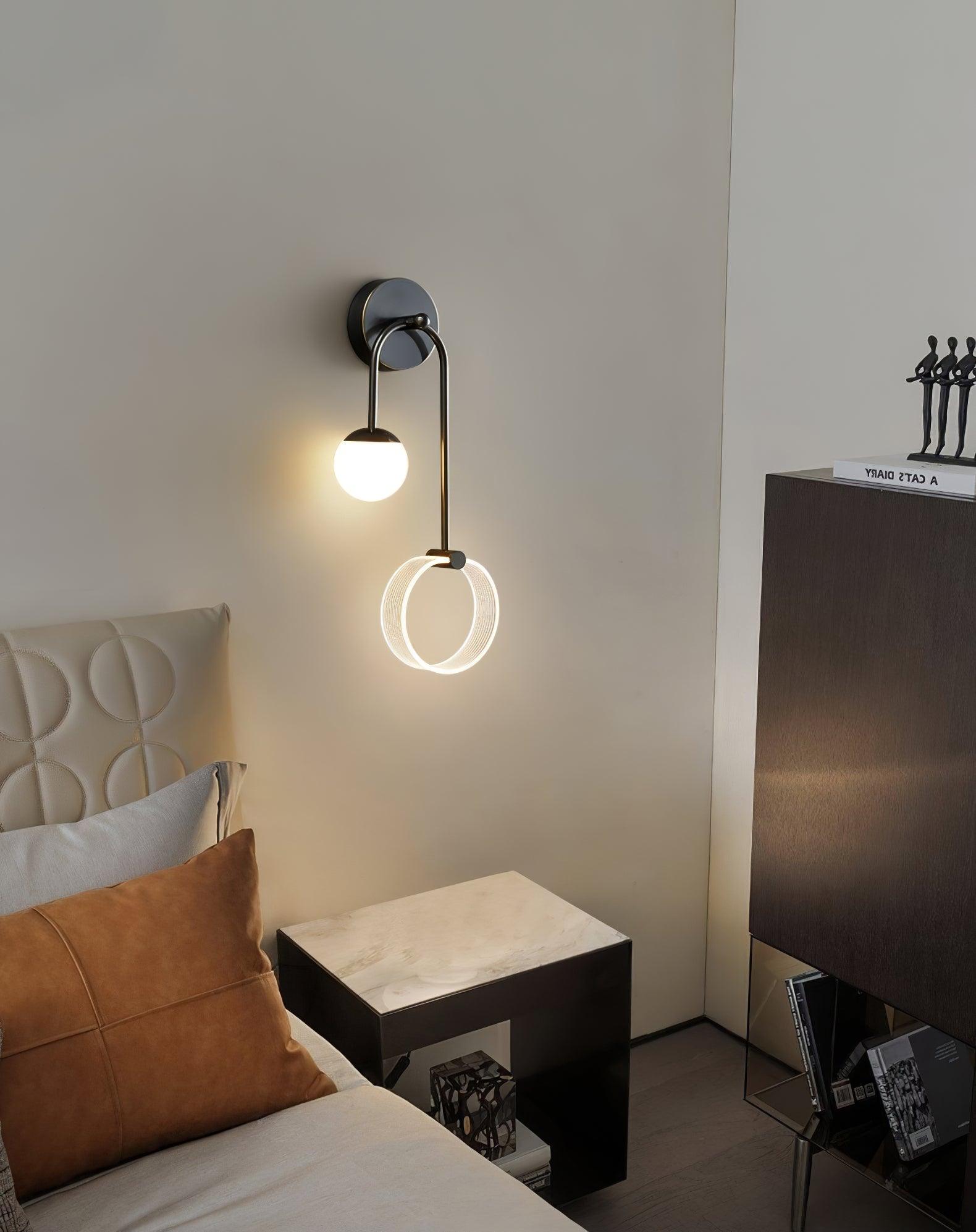 Modern Architectural LED Wall Sconce with Brass Finish and Three Color Temperature Modes