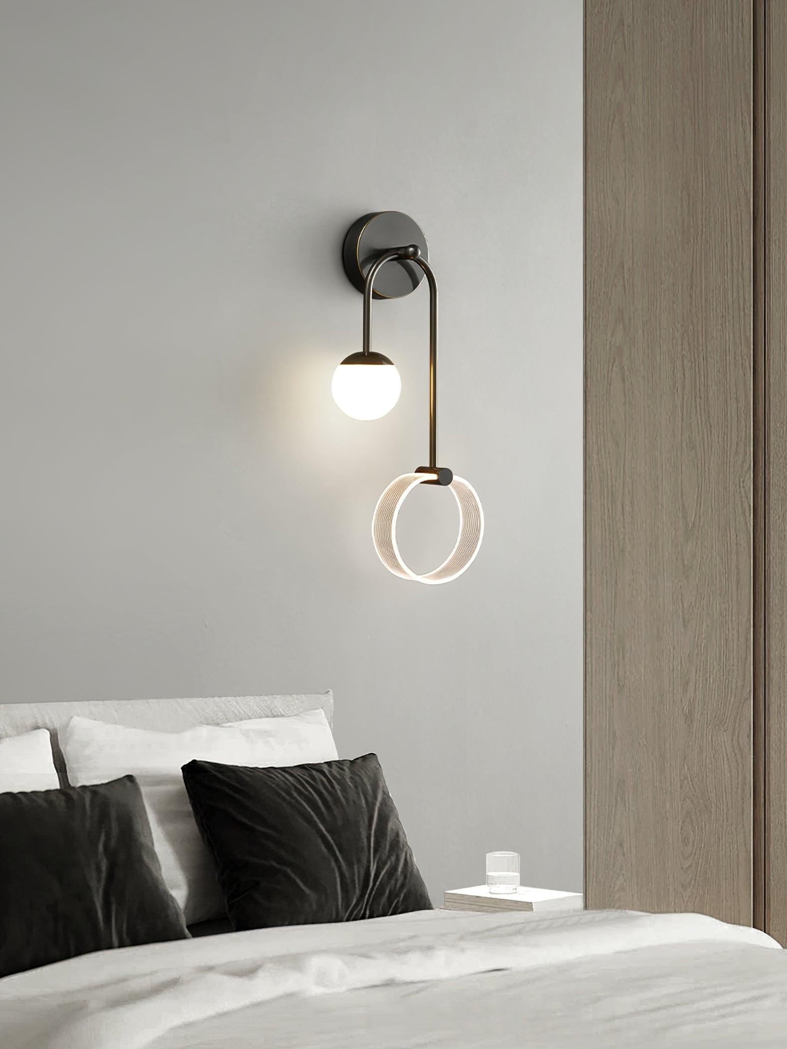 Modern Architectural LED Wall Sconce with Brass Finish and Three Color Temperature Modes