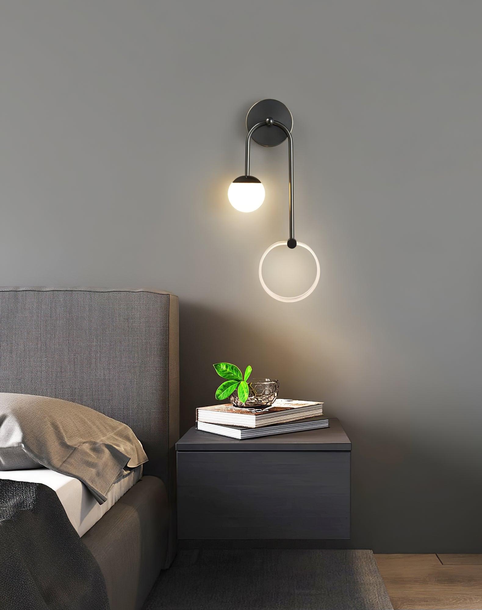 Modern Architectural LED Wall Sconce with Brass Finish and Three Color Temperature Modes