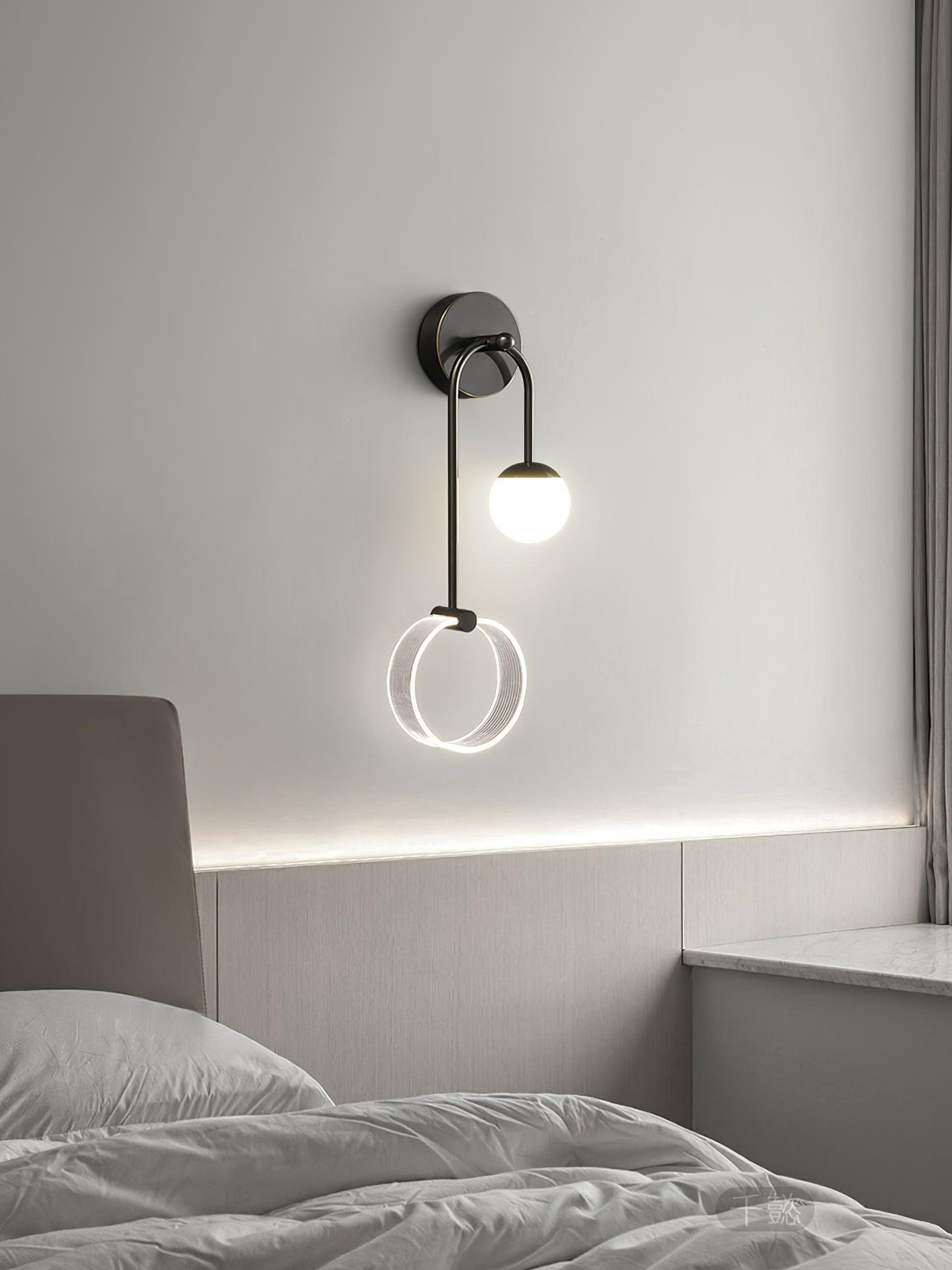 Modern Architectural LED Wall Sconce with Brass Finish and Three Color Temperature Modes