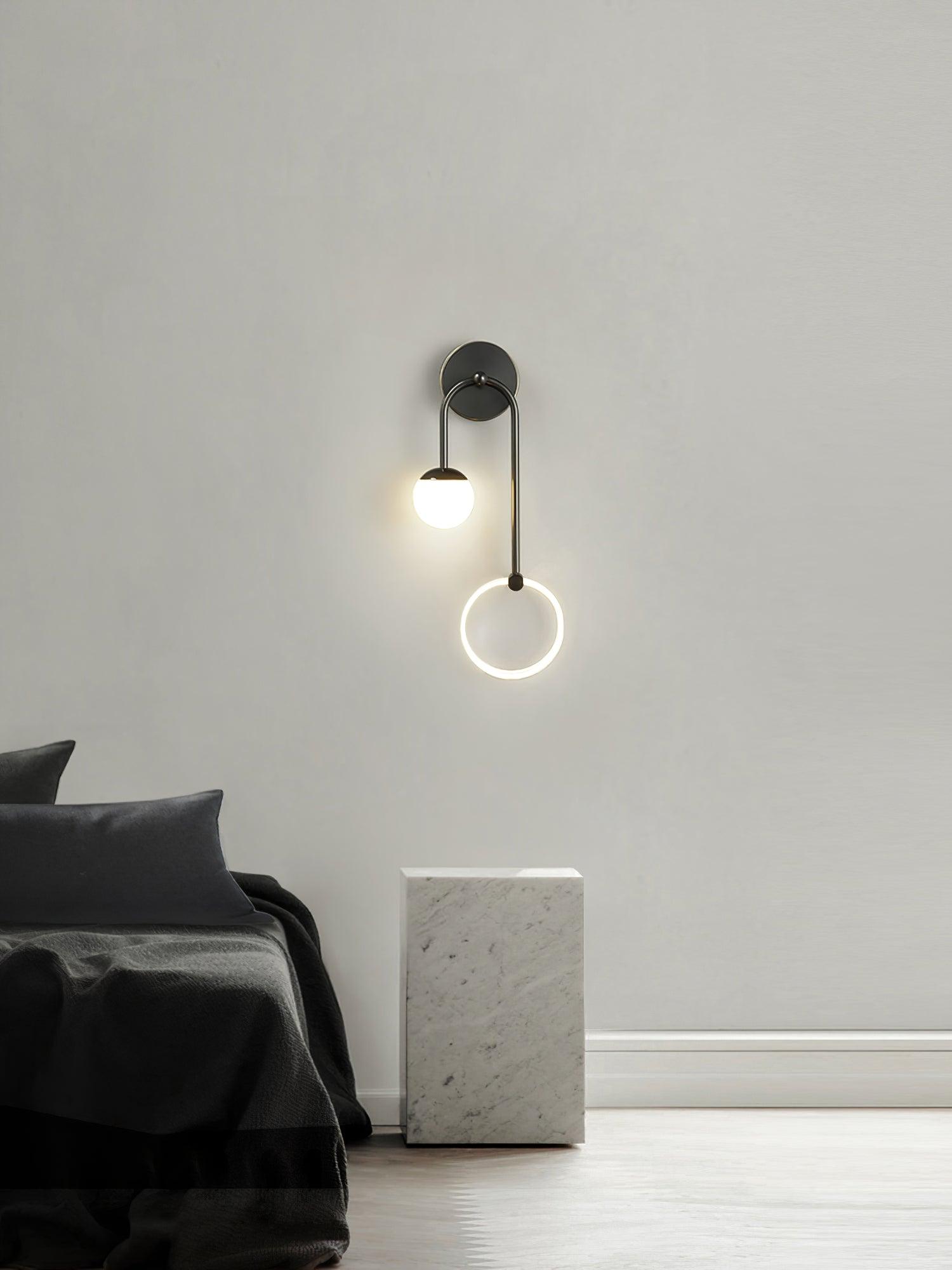 Modern Architectural LED Wall Sconce with Brass Finish and Three Color Temperature Modes