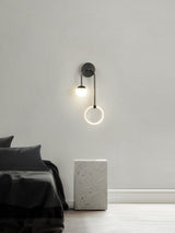 Modern Architectural LED Wall Sconce with Brass Finish and Three Color Temperature Modes