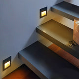 Modern Architectural Recessed LED Step Lights 3W Aluminum Outdoor Wall Path Lighting for Stairs and Gardens