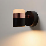 Modern Art Deco Adjustable LED Wall Sconce with Rotating Frosted Acrylic Dual Material Shade