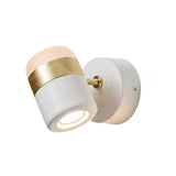 Modern Art Deco Adjustable LED Wall Sconce with Rotating Frosted Acrylic Dual Material Shade