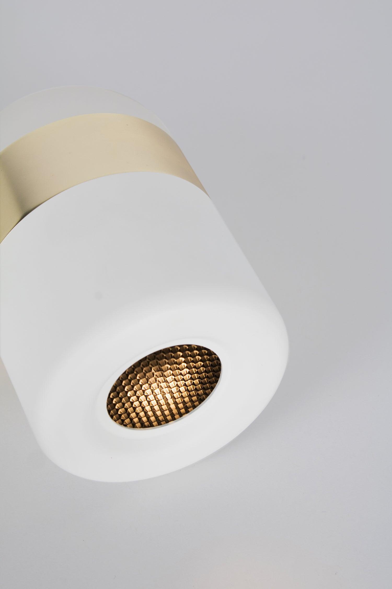 Modern Art Deco Adjustable LED Wall Sconce with Rotating Frosted Acrylic Dual Material Shade