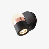 Modern Art Deco Adjustable LED Wall Sconce with Rotating Frosted Acrylic Dual Material Shade