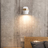 Modern Art Deco Adjustable LED Wall Sconce with Rotating Frosted Acrylic Dual Material Shade