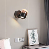 Modern Art Deco Adjustable LED Wall Sconce with Rotating Frosted Acrylic Dual Material Shade