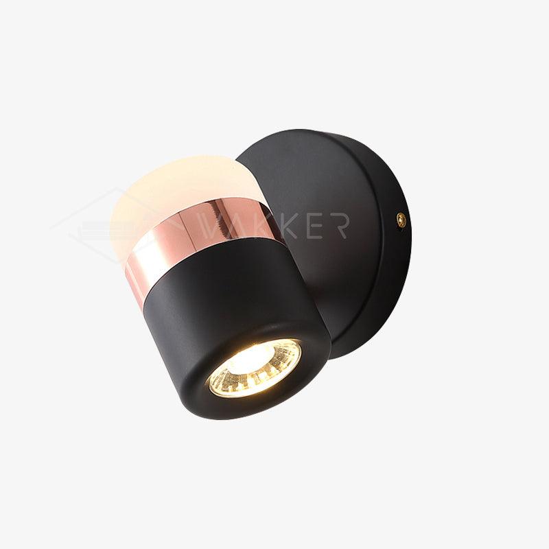 Modern Art Deco Adjustable LED Wall Sconce with Rotating Frosted Acrylic Dual Material Shade
