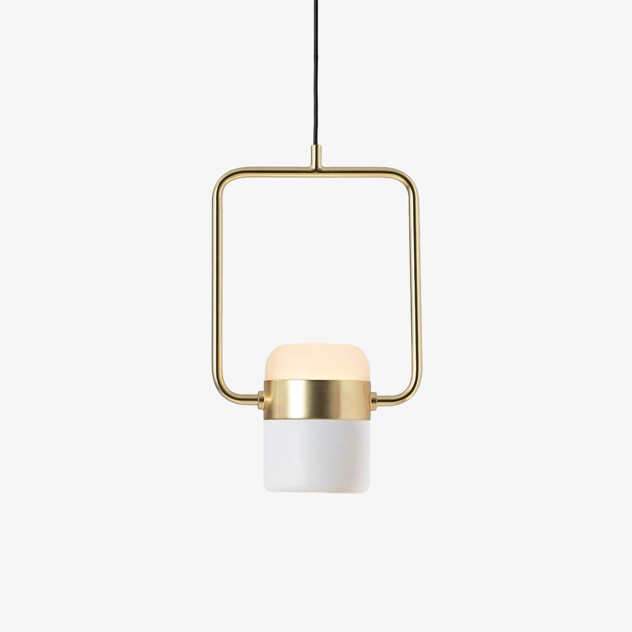 Modern Art Deco Geometric LED Pendant Light with Adjustable Rotating Acrylic Shade