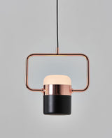 Modern Art Deco Geometric LED Pendant Light with Adjustable Rotating Acrylic Shade