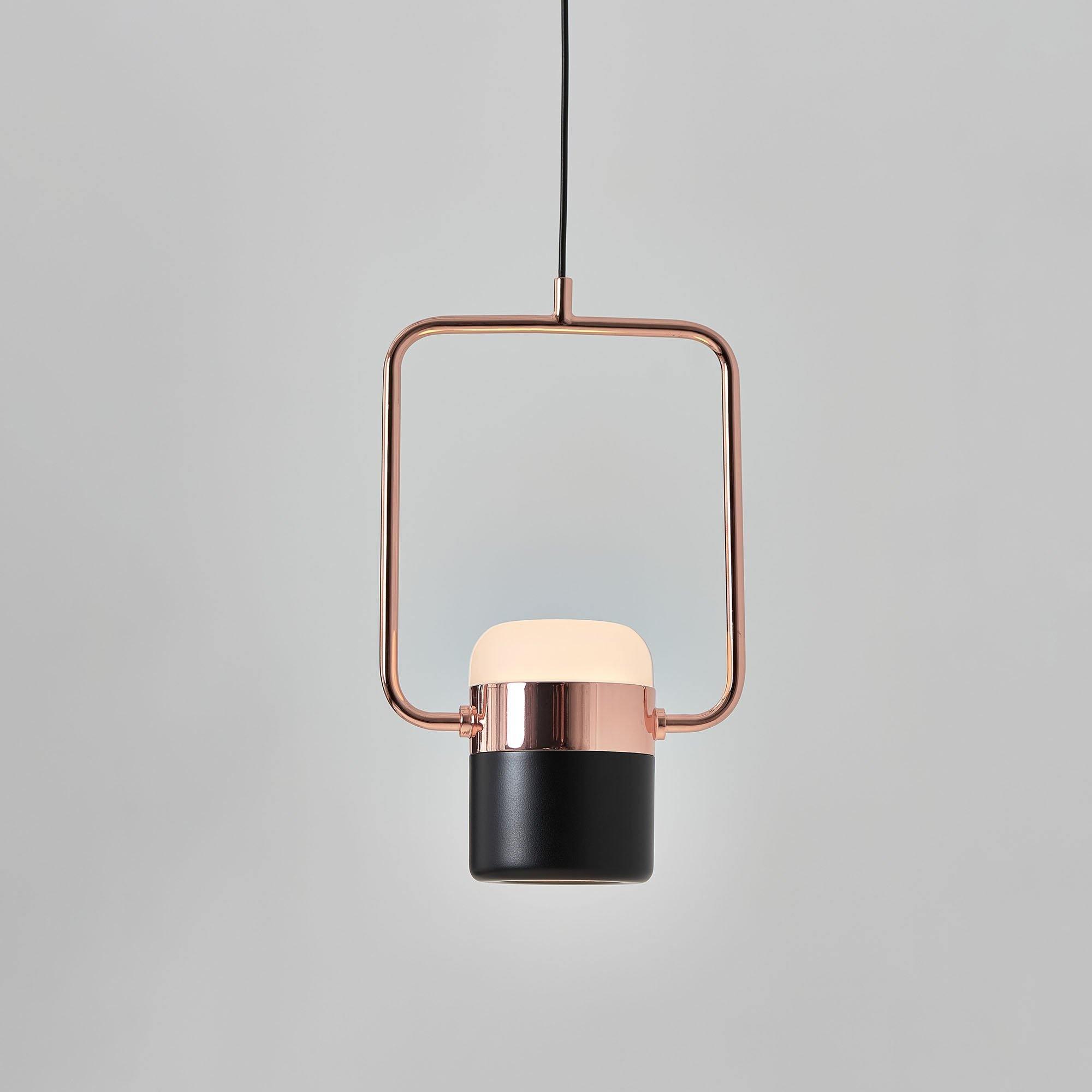 Modern Art Deco Geometric LED Pendant Light with Adjustable Rotating Acrylic Shade