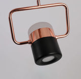 Modern Art Deco Geometric LED Pendant Light with Adjustable Rotating Acrylic Shade