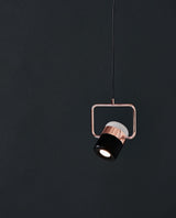 Modern Art Deco Geometric LED Pendant Light with Adjustable Rotating Acrylic Shade