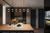 Modern Art Deco Geometric LED Pendant Light with Adjustable Rotating Acrylic Shade