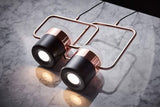 Modern Art Deco Geometric LED Pendant Light with Adjustable Rotating Acrylic Shade