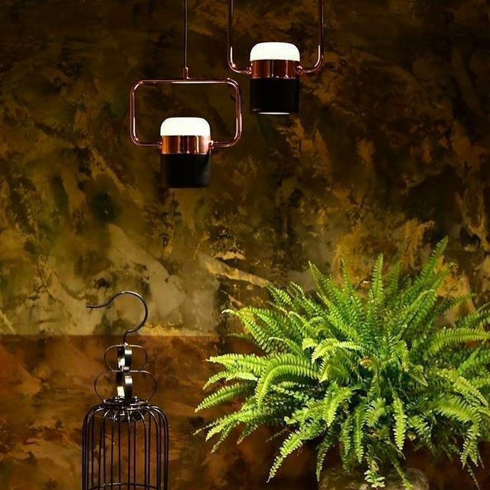 Modern Art Deco Geometric LED Pendant Light with Adjustable Rotating Acrylic Shade