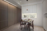 Modern Art Deco Geometric LED Pendant Light with Adjustable Rotating Acrylic Shade