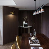 Modern Art Deco Geometric LED Pendant Light with Adjustable Rotating Acrylic Shade
