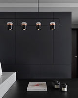 Modern Art Deco Geometric LED Pendant Light with Adjustable Rotating Acrylic Shade