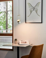 Modern Art Deco Geometric LED Pendant Light with Adjustable Rotating Acrylic Shade