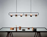 Modern Art Deco Geometric LED Pendant Light with Adjustable Rotating Acrylic Shade