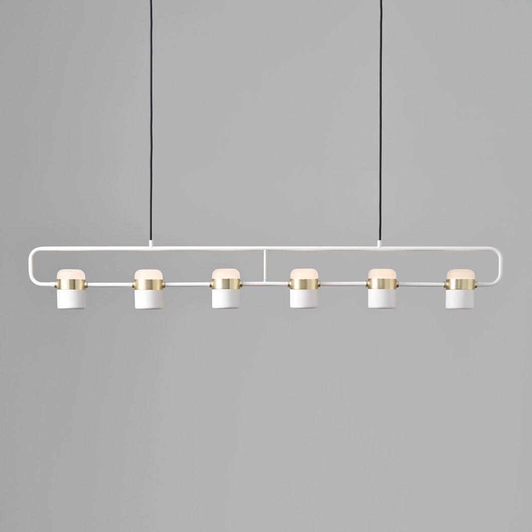 Modern Art Deco Geometric LED Pendant Light with Adjustable Rotating Acrylic Shade