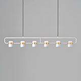 Modern Art Deco Geometric LED Pendant Light with Adjustable Rotating Acrylic Shade