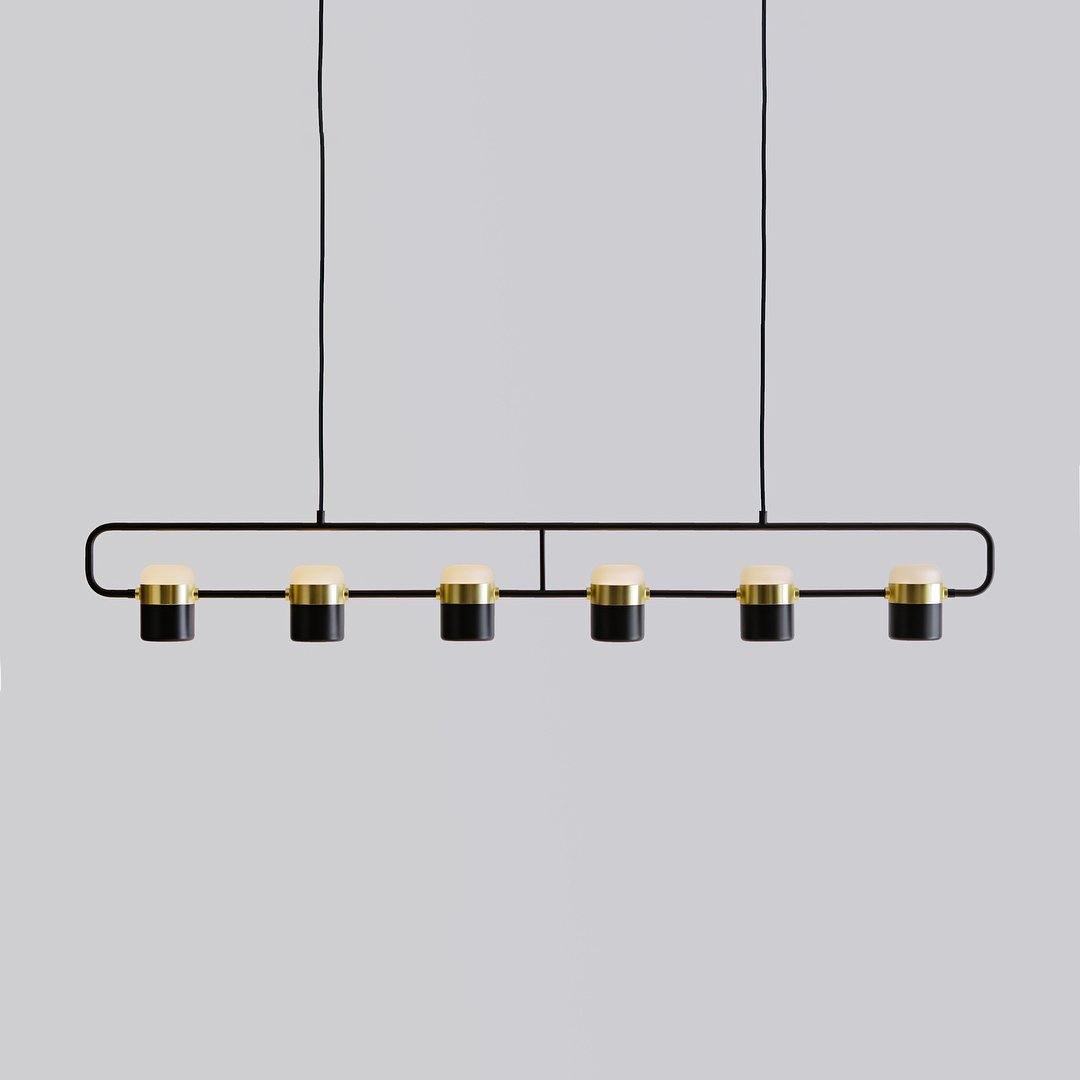 Modern Art Deco Geometric LED Pendant Light with Adjustable Rotating Acrylic Shade