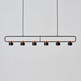 Modern Art Deco Geometric LED Pendant Light with Adjustable Rotating Acrylic Shade