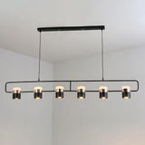 Modern Art Deco Geometric LED Pendant Light with Adjustable Rotating Acrylic Shade